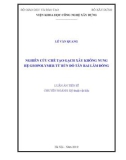 Luận án Tiến sĩ Kỹ thuật Vật liệu: Nghiên cứu chế tạo gạch xây không nung hệ geopolymer từ bùn đỏ Tân Rai Lâm Đồng