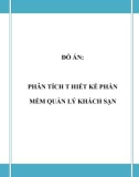 Đồ án: Phân tích thiết kế hệ thống - QUẢN LÝ KHÁCH SẠN