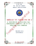 Khóa luận tốt nghiệp Kế toán-Kiểm toán: Kế toán tiêu thụ và xác định kết quả kinh doanh tại Công ty Cổ phần Vật Tư Nông Nghiệp Thừa Thiên Huế