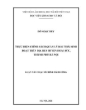 Luận văn Thạc sĩ Chính sách công: Thực hiện chính sách quản lý rác thải sinh hoạt trên địa bàn huyện Hoài Đức, thành phố Hà Nội