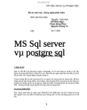 Đồ án môn học : Công nghệ phần mềm MS SQL Server và Postgre SQL