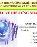 Tiểu luận Môi trường và con người: Tìm hiểu về hiệu ứng nhà kính