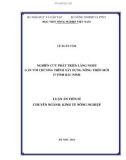 Luận án Tiến sĩ: Nghiên cứu phát triển làng nghề gắn với chương trình xây dựng nông thôn mới ở tỉnh Bắc Ninh