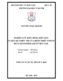 Tóm tắt Luận án tiến sĩ Y học: Nghiên cứu kiểu hình, kiểu gen và kết quả điều trị của bệnh thiếu enzym BETA-KETOTHIOLASE ở Việt Nam