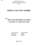 Khóa luận tốt nghiệp: Phân tích tình hình tài chính tại Công ty TNHH Vietland