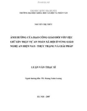 Luận văn Thạc sĩ: Ảnh hưởng của đạo Công Giáo đối với việc giữ gìn trật tự an toàn xã hội ở vùng giáo Nghệ An hiện nay thực trạng và giải pháp