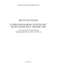 Luận văn Thạc sĩ Văn hóa học: Lễ hội làng Hà Bì Hạ, xã Xuân Lộc, huyện Thanh Thủy, tỉnh Phú Thọ