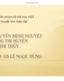 Thuyết trình: Hướng nghiên cứu hậu chức năng và chủ nghĩa chức năng mới