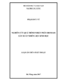 Luận án tiến sĩ Kỹ thuật: Nghiên cứu quá trình nhiệt phân biomass sản xuất nhiên liệu sinh học