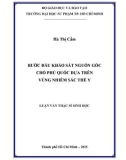 Luận văn Thạc sĩ Sinh học: Bước đầu khảo sát nguồn gốc chó Phú Quốc dựa trên vùng nhiễm sắc thể y