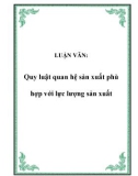 LUẬN VĂN: Quy luật quan hệ sản xuất phù hợp với lực lượng sản xuất