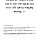 Giải pháp đẩy mạnh xuất khẩu hàng dệt may của Công ty Xuất nhập khẩu dệt may sang thị trường Mỹ