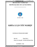 Khoá luận tốt nghiệp: Phân tích tài chính và một số biện pháp cải thiện tình hình tài chính tại Công ty trách nhiệm hữu hạn thương mại Duy Thịnh