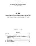 Đề tài: Một số kiến nghị nhằm hoàn thiện chế độ trợ cấp thai sản ở bảo hiểm Xã hội Việt Nam