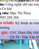 Kỹ thuật an toàn và môi trường - Mạc Thị Thoa