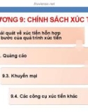 Bài giảng Marketing du lịch: Chương 9 - Chính sách xúc tiến