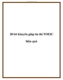 20 lời khuyên giúp ôn thi TOEIC hiệu quả