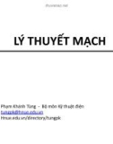 Bài giảng Lý thuyết mạch: Chương 1 - ThS. Phạm Khánh Tùng