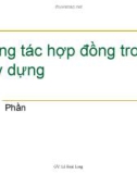 Công tác hợp đồng trong xây dựng