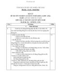 Đáp án đề thi tốt nghiệp cao đẳng nghề khóa 3 (2009-2012) - Nghề: Lắp đặt thiết bị cơ khí - Môn thi: Lý thuyết chuyên môn nghề - Mã đề thi: ĐA-LĐTBCK-LT03