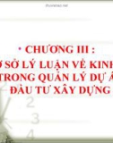 Kinh tế xây dựng và quản lý ( ĐH Nguyễn Tất Thành ) - Chương 3