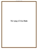 Từ vựng về Gia Đình