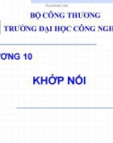 Bài giảng Nguyên lý chi tiết máy: Chương 10 - Mai Tiến Hậu