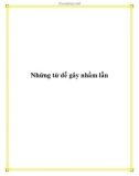 Những từ dễ gây nhầm lẫn