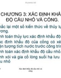 Thủy văn cầu cống - Chương 3