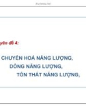 Chuyên đề 4: CHUYỂN HOÁ NĂNG LƯỢNG, DÒNG NĂNG LƯỢNG, TỔN THẤT NĂNG LƯỢNG