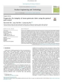 Prognostics for integrity of steam generator tubes using the general path model