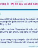 Bài giảng Quản lý và kỹ thuật bảo trì: Phần 2 - GV. Phạm Thị Vân