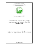 Luận văn Thạc sĩ Kinh tế nông nghiệp: Ảnh hưởng của các khu công nghiệp tập trung đến việc làm của nông dân tỉnh Bắc Ninh