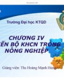 Bài giảng Kinh tế nông nghiệp: Chương 4 - ThS. Hoàng Mạnh Hùng