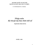 Nhập môn kỹ thuật dự báo thời tiết số - Mở đầu