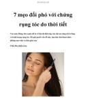 7 mẹo đối phó với chứng rụng tóc do thời tiết