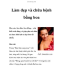 Làm đẹp và chữa bệnh bằng hoa