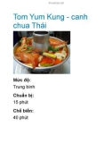 Tom Yum Kung - canh chua Thái