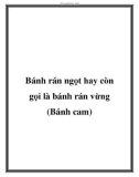 Bánh rán ngọt hay còn gọi là bánh rán vừng (Bánh cam)