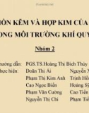 Ăn mòn kẽm và hợp kim của kẽm trong môi trường khí quyển