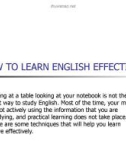 Làm thế nào để học tiếng anh hiệu quả