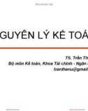 Bài giảng Nguyên lý kế toán: Bài 1 - TS. Trần Thế Nữ