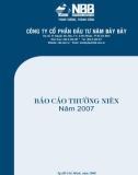 CÔNG TY CỔ PHẦN ĐẦU TƯ NĂM BẢY BẢY- BÁO CÁO THƯỜNG NIÊN 2007