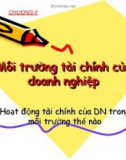 Quản trị tài chính - Chương 2: Môi trường tài chính của doanh nghiệp