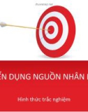 BÁO CÁO TUYỂN DỤNG NGUỒN NHÂN LỰC HÌNH THỨC TRẮC NGHIỆM