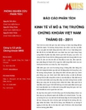 BÁO CÁO PHÂN TÍCH KINH TẾ VĨ MÔ & THỊ TRƯỜNG CHỨNG KHOÁN VIỆT NAM THÁNG 03 - 2011