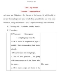 Giáo án Tiếng Anh lớp 8: Unit 1 My friends Lesson 6 : Language focus