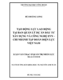 Luận văn Thạc sĩ Quản trị nhân lực: Tạo động lực lao động tại Ban Quản lý dự án Đầu tư Xây dựng và Công nghệ EVN - Chi nhánh Tập đoàn Điện lực Việt Nam