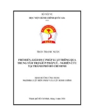 Đề án ngành Luật Hiến pháp và Luật Hành chính: Phổ biến, giáo dục pháp luật thông qua trung tâm trợ giúp pháp lý – Nghiên cứu tại Thành phố Hồ Chí Minh