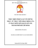 Đề án ngành Luật Hiến pháp và Luật Hành chính: Thực hiện pháp luật về chứng thực, từ thực tiễn hoạt động của UBND quận Gò Vấp, TP.HCM